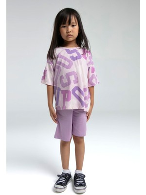 U.S. Polo Assn. Kız Çocuk Pembe Bermuda Takım