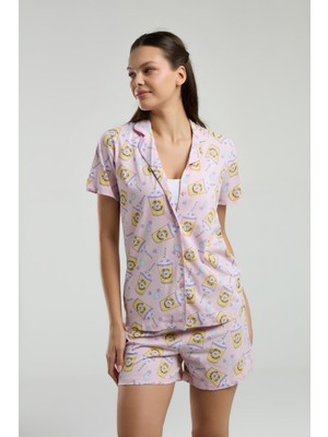 Rolypoly Kadın Pembe Gömlek Pijama
