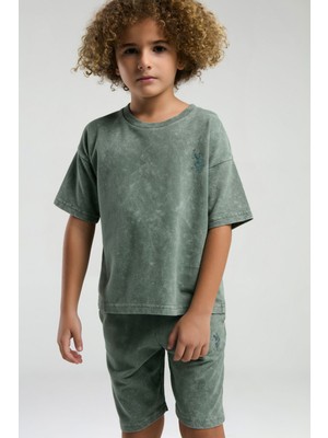 U.S. Polo Assn. U.S. Polo Assn.. Erkek Çocuk Yeşil Bermuda Takım