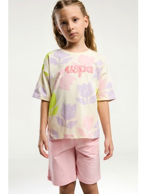 U.S. Polo Assn. Kız Çocuk Sarı Bermuda Takım