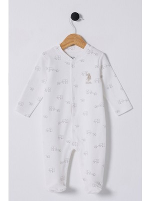 U.S. Polo Assn. Erkek Bebek Beyaz Tulum