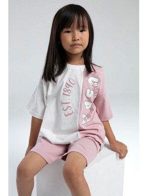 U.S. Polo Assn. Kız Çocuk Pembe Bermuda Takım