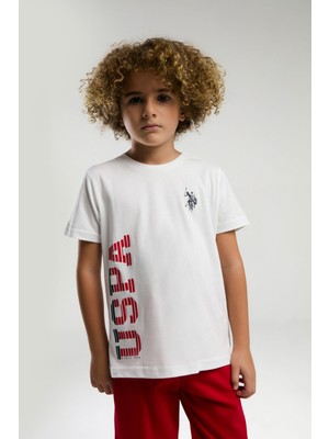 U.S. Polo Assn. Erkek Çocuk Beyaz Bermuda Takım