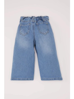 DeFacto Kız Bebek Wide Leg Geniş Bol Paça Jean Pantolon D7886A525SP