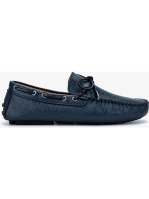 Valmenti Veronique Erkek Lacivert Floter Hakiki Deri Loafer Ayakkabı 355 14351 Erk Ayk Y24