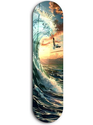 Sea Gull And Ocean V2 | Glass Wall Art