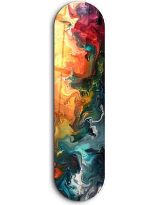 Abstract Paint Waves V1 | Glass Wall Art