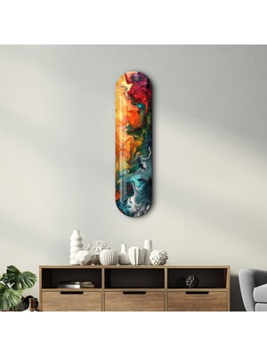 Abstract Paint Waves V1 | Glass Wall Art