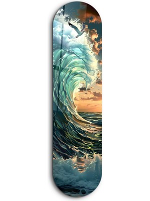 Sea Gull And Ocean V3 | Glass Wall Art Cam Tablo