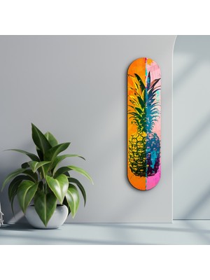 Ananas Pink Orange| Glass Wall Art