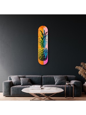 Ananas Pink Orange| Glass Wall Art