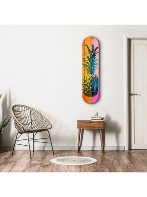 Ananas Pink Orange| Glass Wall Art