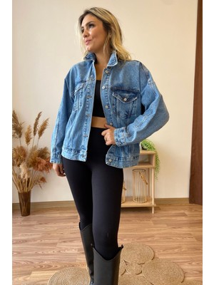 Aychayla Oversize Jean Ceket