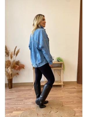 Aychayla Oversize Jean Ceket