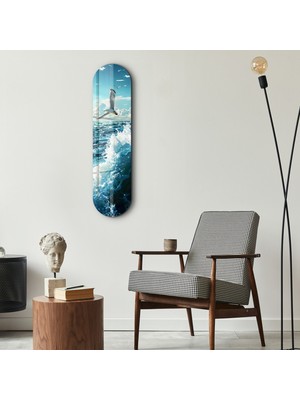 Sea Gull And Ocean | Glass Wall Art