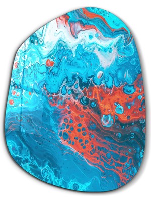 Lava In The Ocean Amorphous Collection Glass Wall Art