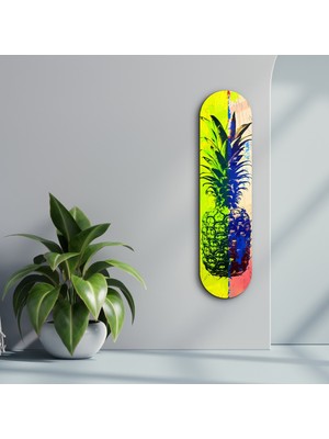 Ananas Lemon Beige | Glass Wall Art