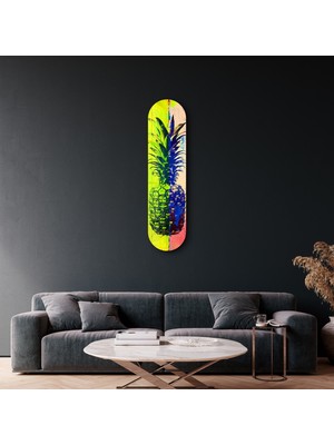 Ananas Lemon Beige | Glass Wall Art