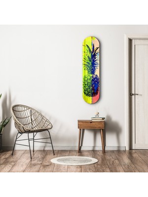 Ananas Lemon Beige | Glass Wall Art