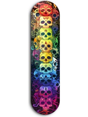 Supracolors Colorful Skulls | Glass Wall Art