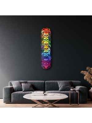 Supracolors Colorful Skulls | Glass Wall Art