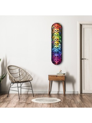 Supracolors Colorful Skulls | Glass Wall Art