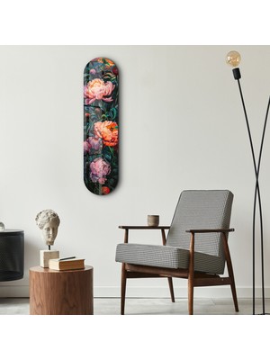 Supracolors Flowers Painting  V2 | Glass Wall Art