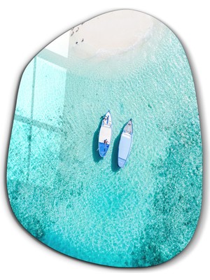 Supracolors Maldives Amorphous Collection Glass Wall Art