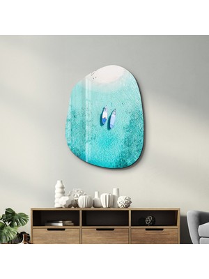 Supracolors Maldives Amorphous Collection Glass Wall Art