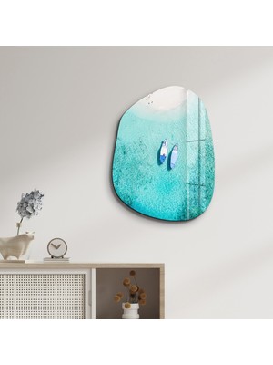 Supracolors Maldives Amorphous Collection Glass Wall Art