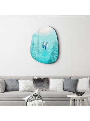 Supracolors Maldives Amorphous Collection Glass Wall Art