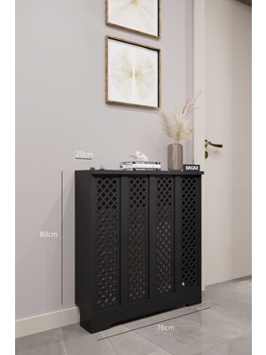 Bagax Perge Model, Siyah Renk, 76  cm  Petek Kaplama, Dresuar