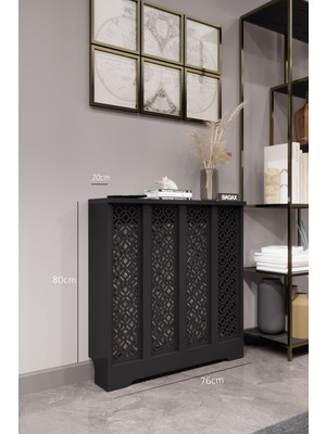 Bagax Pera Model, Siyah Renk, 76  cm  Petek Kaplama, Dresuar