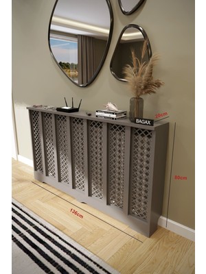 Bagax Zeugma Model, Antrasit Renk, 136  cm  Petek Kaplama, Dresuar