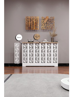 Bagax Assos Model, Beyaz Üstü Çam Renk, 116  cm  Petek Kaplama, Dresuar