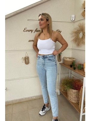 Aychayla Açık Mavi Mom Jean