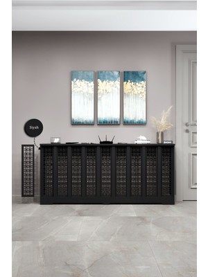 Bagax Ayasofya Model, Siyah Renk, 176  cm  Petek Kaplama, Dresuar