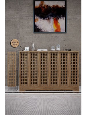 Bagax Truva Model, Çam Renk, 116  cm  Petek Kaplama, Dresuar