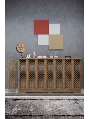 Bagax Zeugma Model, Çam Renk, 136  cm  Petek Kaplama, Dresuar