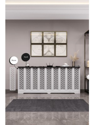 Bagax Pera Model, Beyaz Üstü Siyah Renk, 176  cm  Petek Kaplama, Dresuar