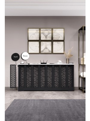 Bagax Pera Model, Siyah Üstü Beyaz Renk, 156  cm  Petek Kaplama, Dresuar