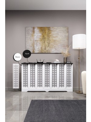 Bagax Truva Model, Beyaz Üstü Siyah Renk, 136  cm  Petek Kaplama, Dresuar