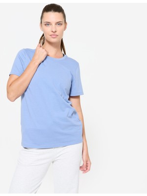 Domyos Kadın Buz Mavisi Spor Tişörtü - Fitness