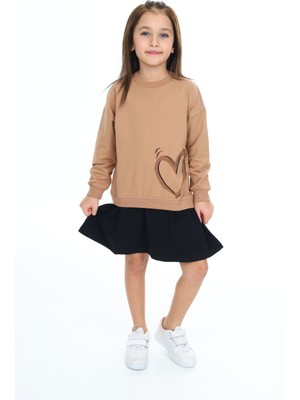 Toontoy Kız Çocuk Baskılı Elbise