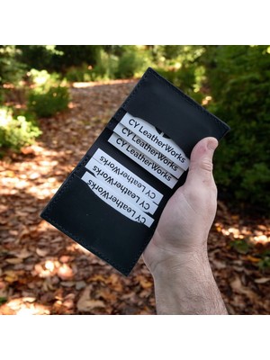 Cy Leather Orion Siyah Hakiki Deri El Yapımı Erkek Cüzdanı