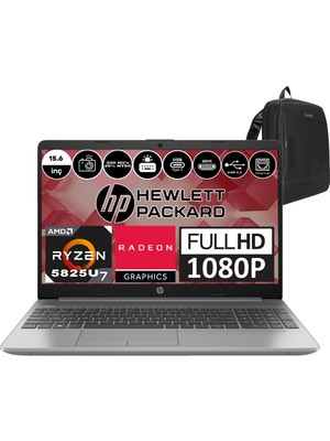 Hp 255 G9 Amd Ryzen 7 5825U 24GB 1tb SSD Radeon Vega 8 Windows 11 Pro 15.6" IPS Fhd Taşınabilir Bilgisayar 6Q8N3ESP13+ Zetta Çanta