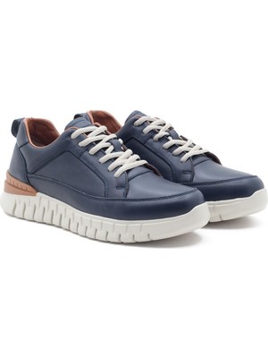 Barmea Deri Erkek Spor Yürüyüş Ayakkabısı 2401 Lacivert