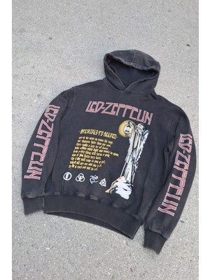 LED Zeppelin \'\' Stairway To Heaven \'\' Yıkamalı Sweatshirt Hoodie