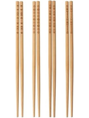 Sumuhome Trebent Chopstıck Yemek Çubuğu Bambu 4 Çift
