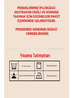 Vendini Kumaş, Canlı Renkli Desenli Fon Perde (Özel Üretimdir,ölçüye Dikkat Ediniz)